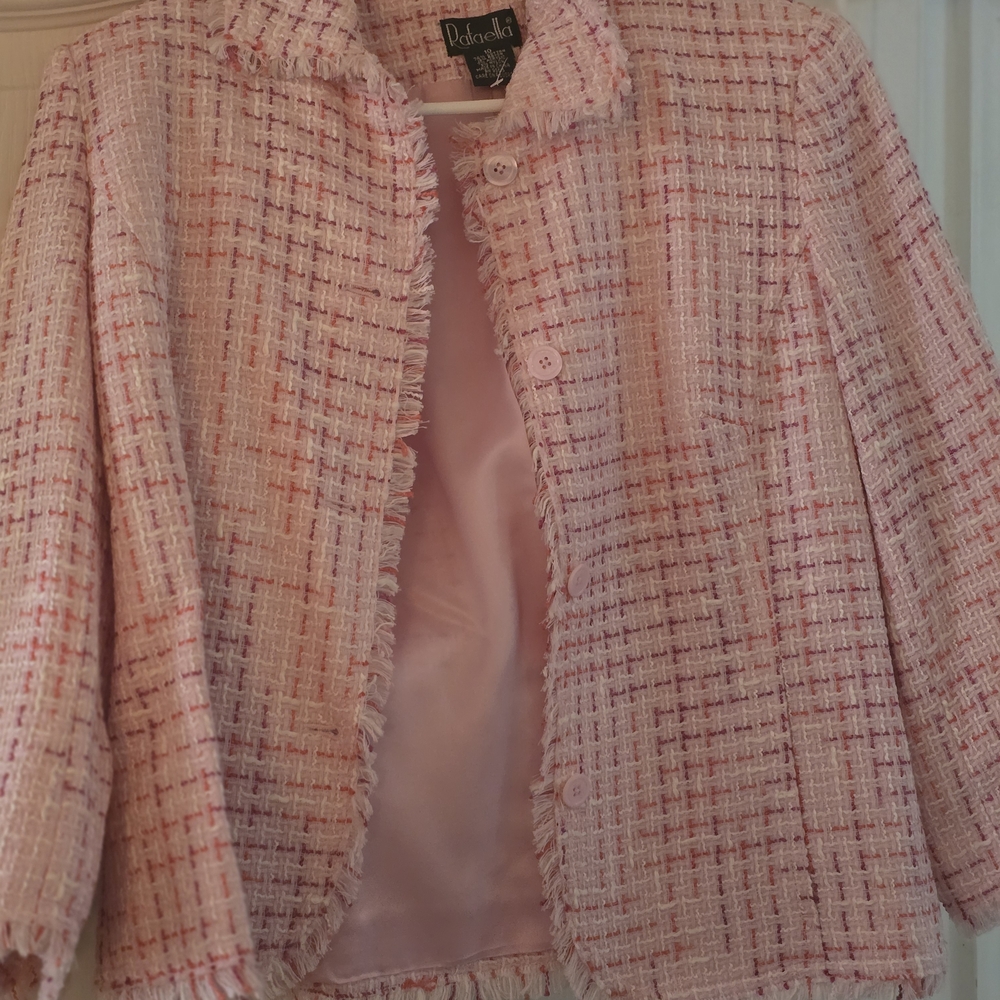 Rafaella Pink Tweed Blazer NWOT